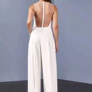 Amsale LW136 - Sheer back Jumpsuit